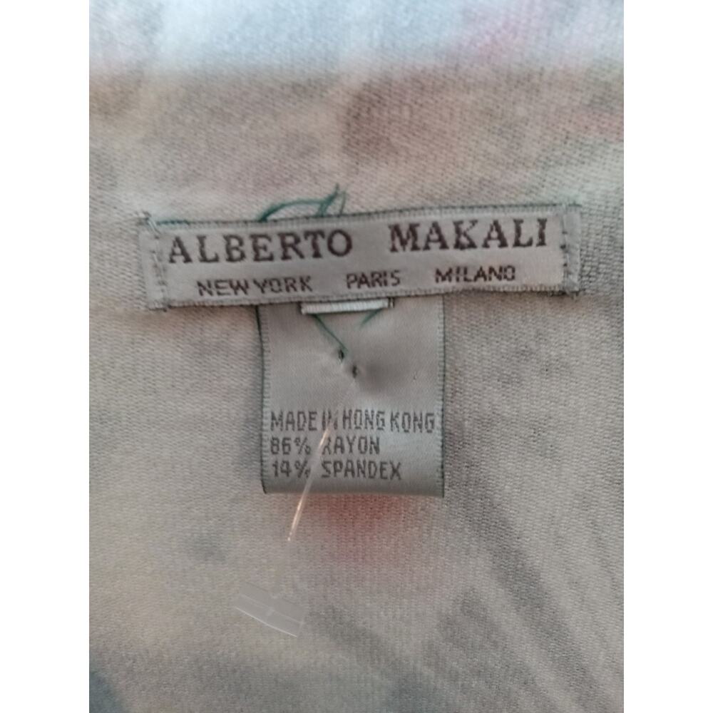 Vtg Alberto Makali Y2K Graphic Sweater Sz Large Beaded Euro Artsy Indie - Picture 2 of 9